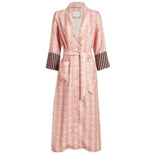 NWT NOTES‎ DU NORD Kia Powder Palm Robe In Pink Size 42 Style 11025